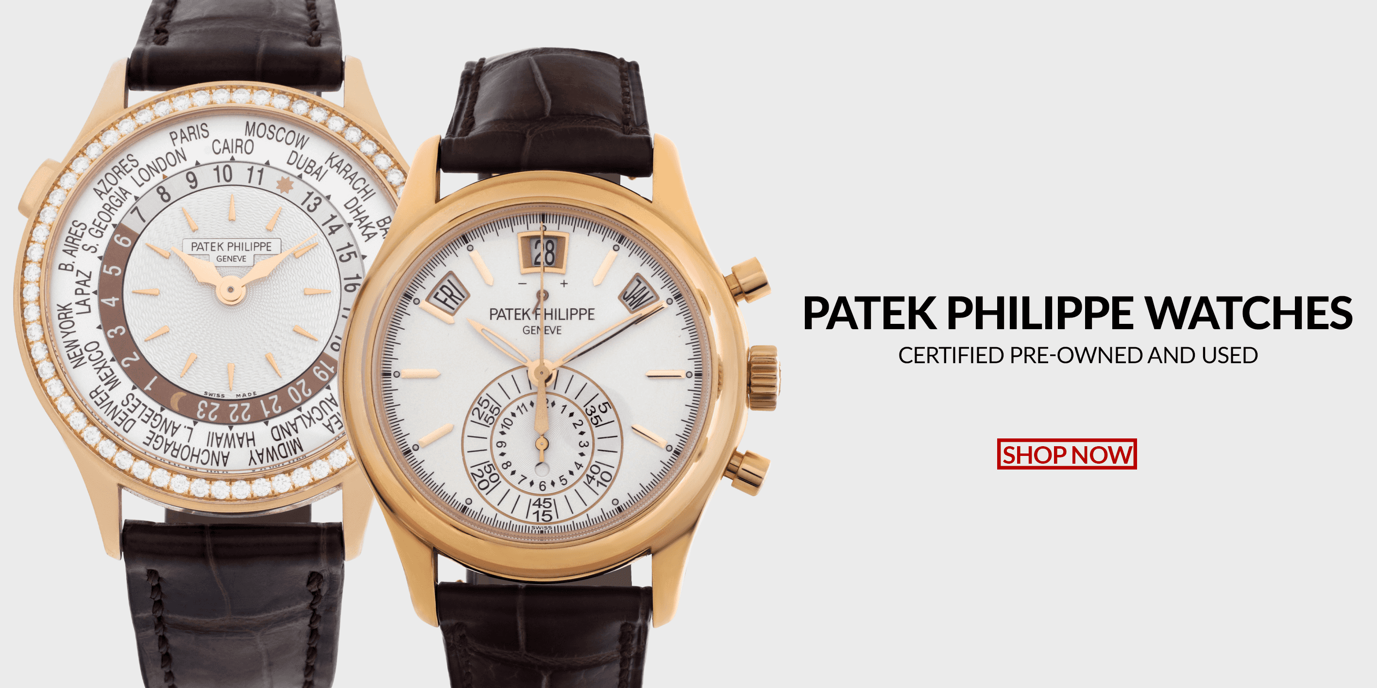 Pre-Owned Certified Used Patek Philippe Watches Header